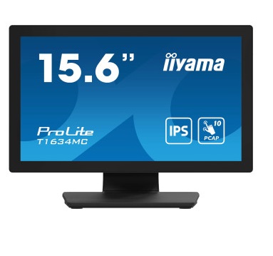 מסך מגע מקצועי 15.6 אינץ' יאמה IIYAMA ProLite T1634MC-B1S 15.6 Inch FHD 60Hz IPS 25ms VGA HDMI DP IP65 Black